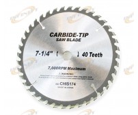 7-1/4" 24 Teeth Resharpenable Tooth Carbide Tipped Saw Blades Maxi 7000RPM